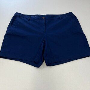 Talbots Girlfriend Chino Women's Shorts Plus Size 18W Navy
